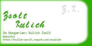 zsolt kulich business card